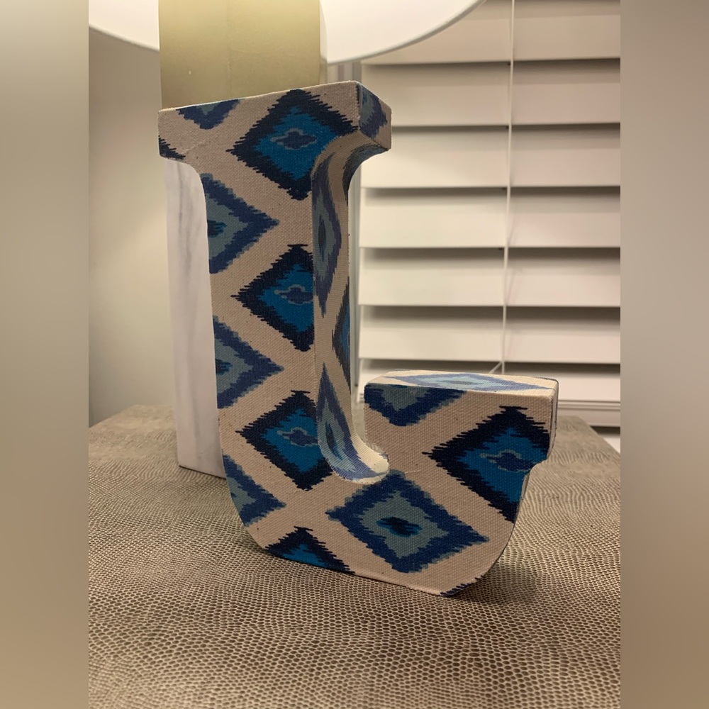 Letter J Home Decor Bookend Handmade